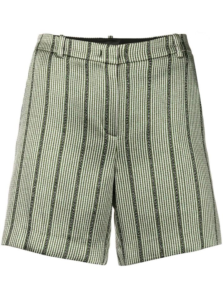 Emporio Armani Striped Fitted Shorts - Green