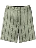 Emporio Armani Striped Fitted Shorts - Green