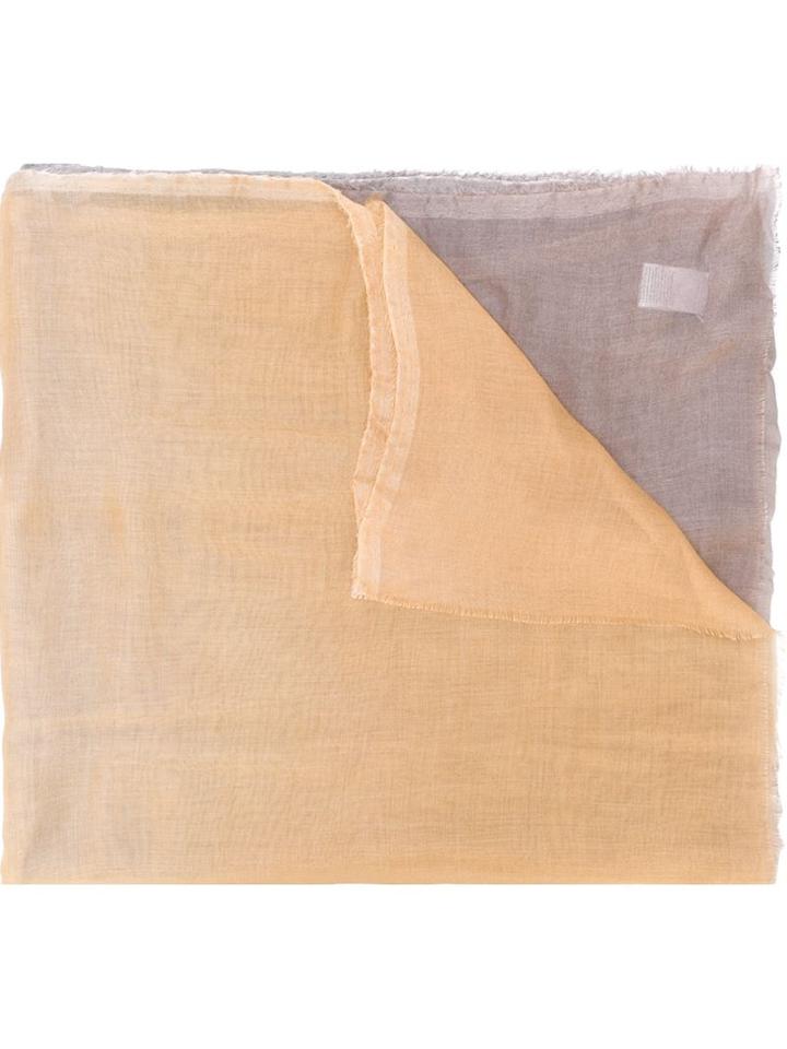 Faliero Sarti Frayed Scarf, Women's, Nude/neutrals, Silk/modal