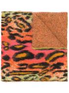 Stella Mccartney Leopard Print Scarf - Pink & Purple