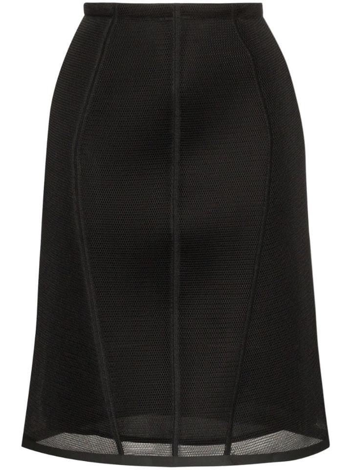 Fendi Mesh Pencil Skirt - Black
