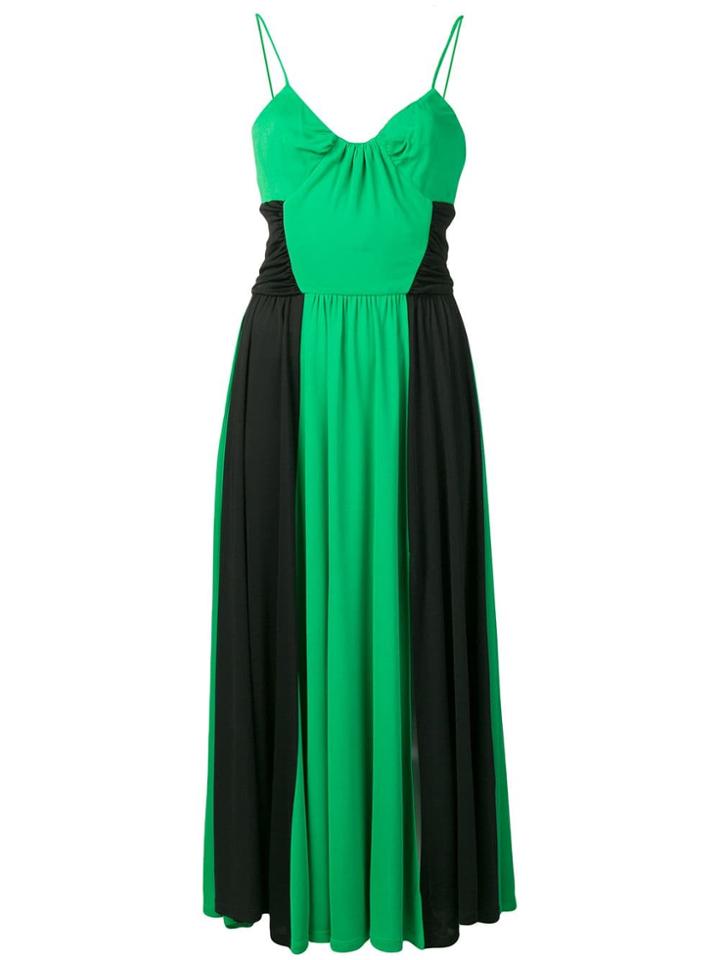 Msgm Ruched Panelled Dress - Green