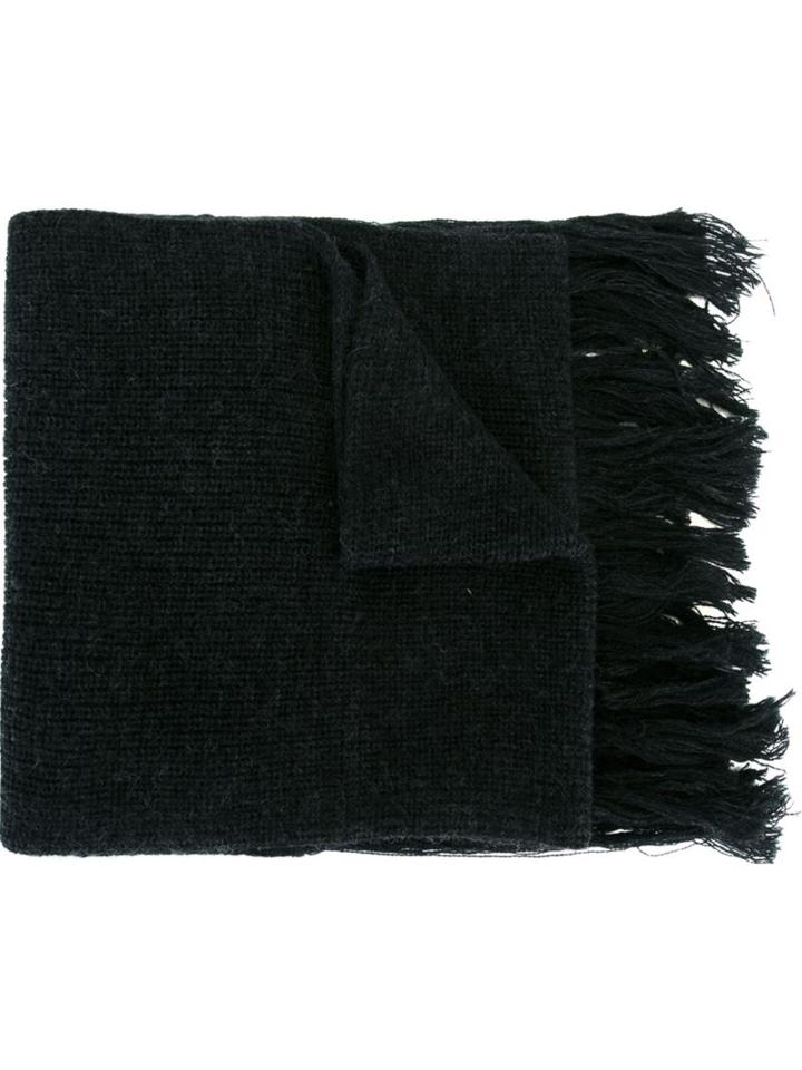 Lanvin Knitted Scarf, Men's, Grey, Merino