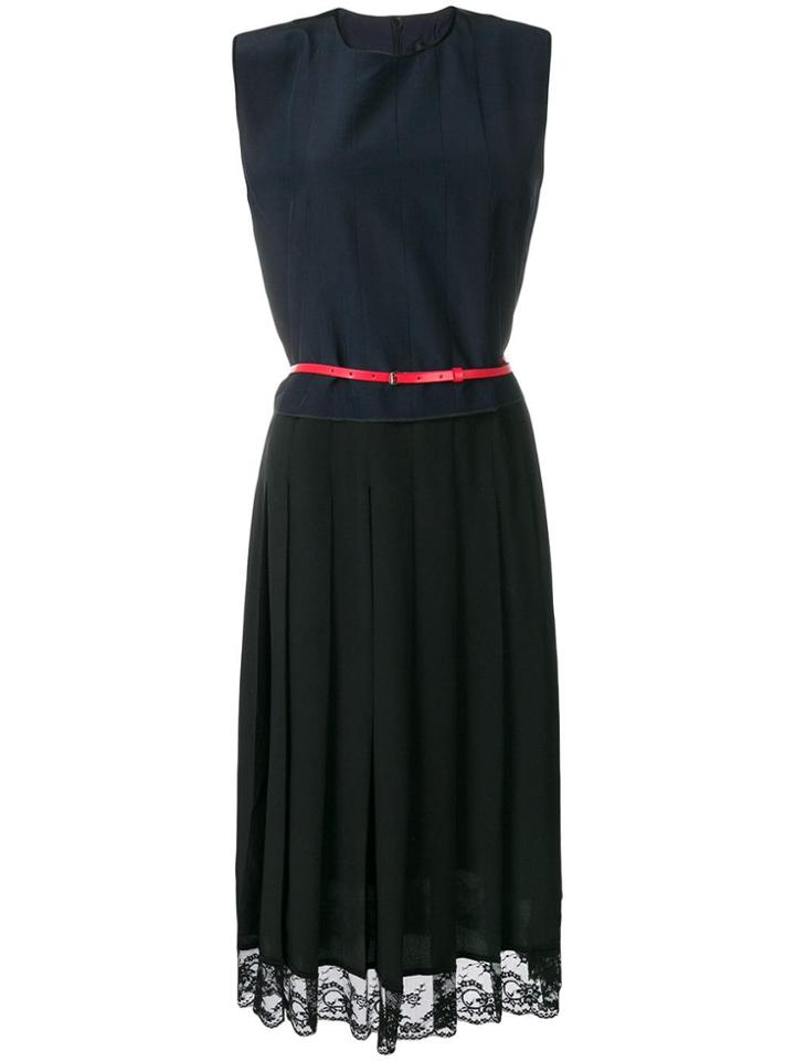 Marc Jacobs Lace Pleated Dress - Blue