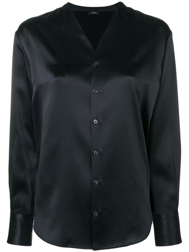 Joseph V-neck Blouse - Black