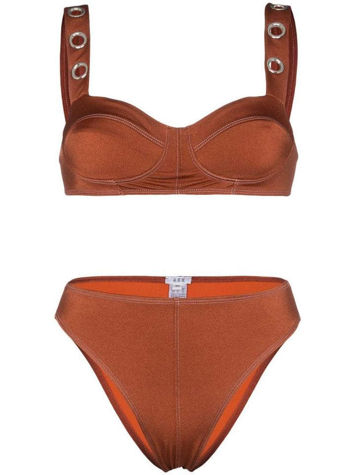 Ack Ana Due Grommet Bikini - Brown