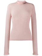 Philosophy Di Lorenzo Serafini Textured Round Neck Sweater - Pink