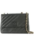 Chanel Vintage Chanel Jumbo Xl Chain Shoulder Bag - Black