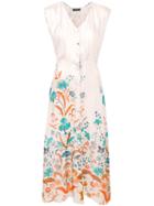 Twin-set - Floral Print Dress - Women - Silk - 40, Nude/neutrals, Silk
