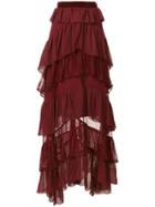 Perseverance London Tiered Ruffled Maxi Skirt