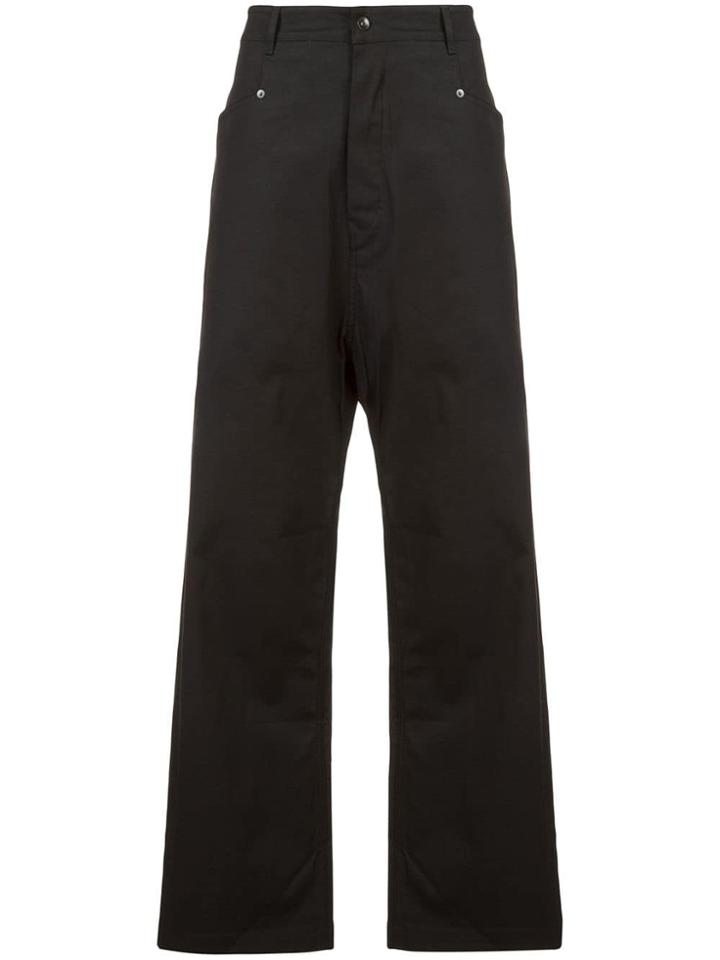 Rick Owens Drkshdw Wide-leg Flared Trousers - Black