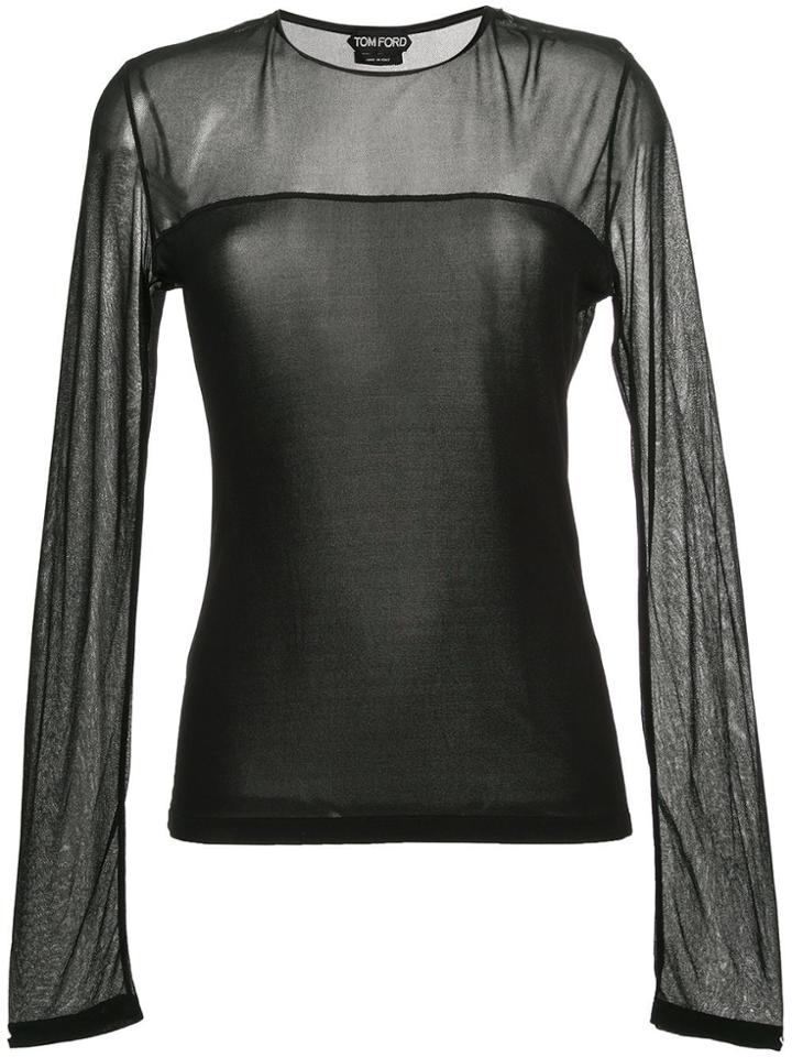 Tom Ford Sheer Blouse - Black