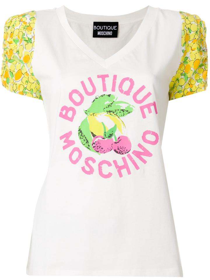 Boutique Moschino Logo Patch T-shirt - White