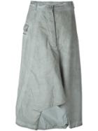 Rundholz Asymmetrical Boxy Skirt, Women's, Size: Medium, Grey, Cotton