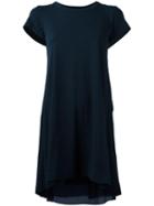 Sacai Cupro Insert Tunic T-shirt, Women's, Size: 2, Blue, Cotton/cupro/polyester
