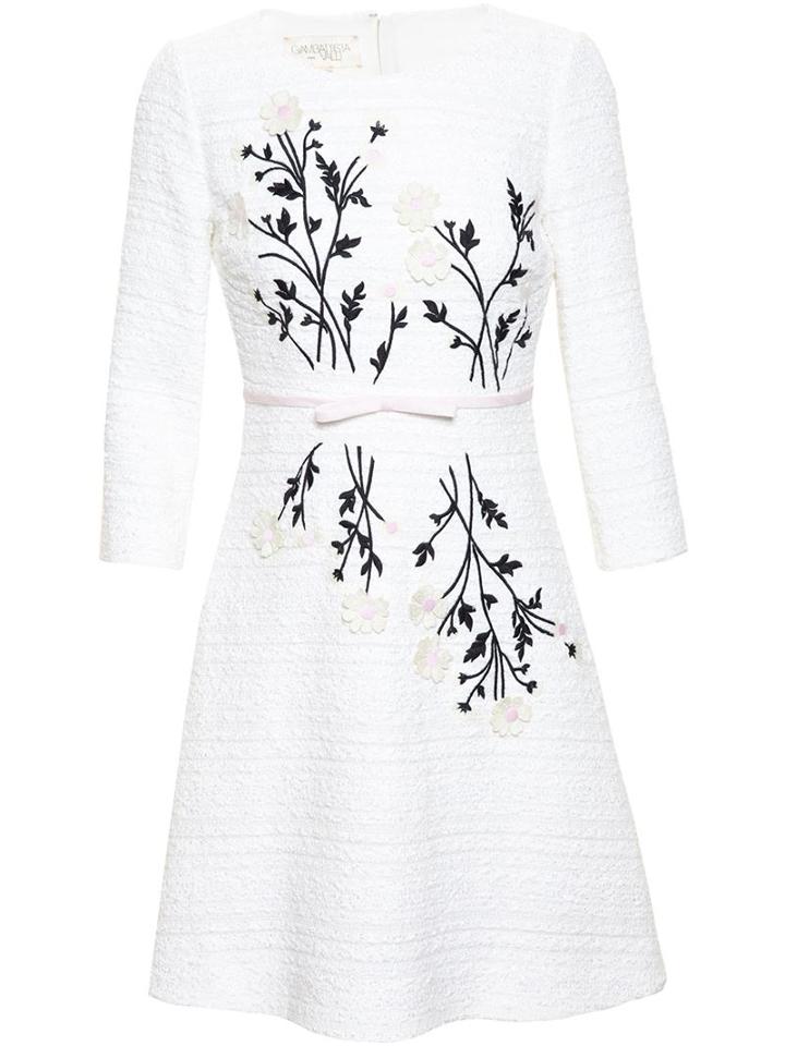 Giambattista Valli Floral Embroidered Twill Dress