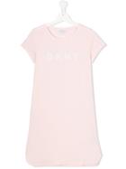 Dkny Kids Logo Print T-shirt Dress - Pink & Purple