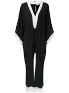 Fendi V-neck Jumpsuit, Women's, Size: 38, Black, Silk