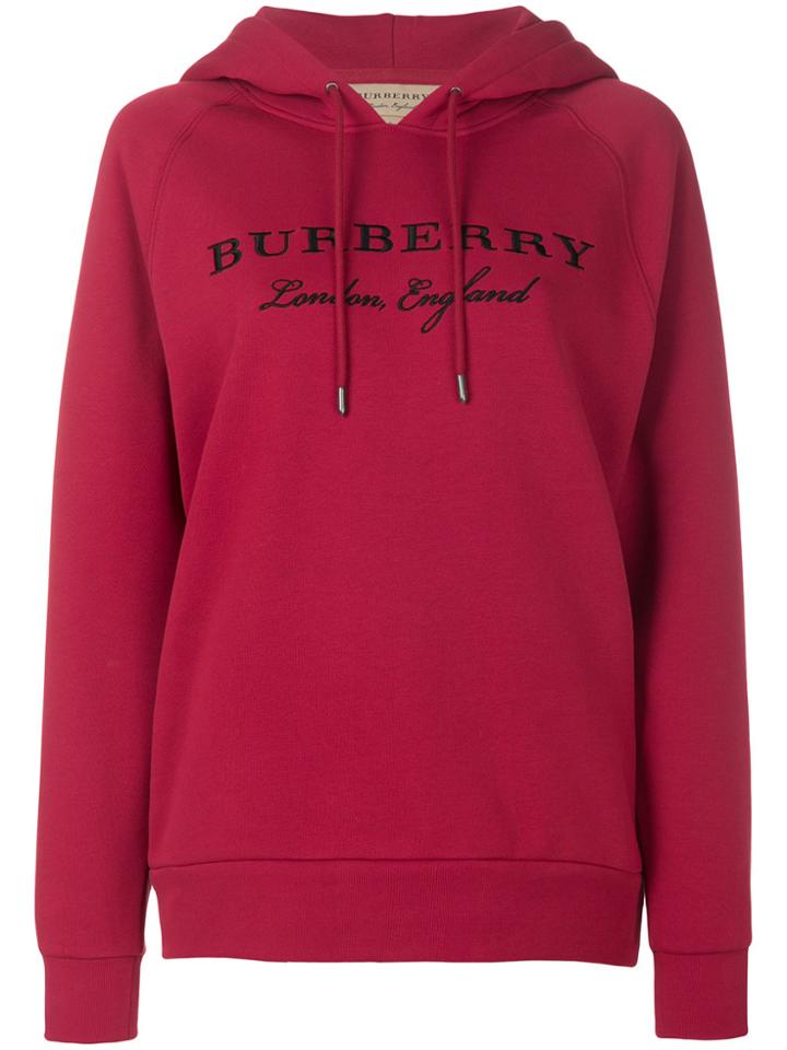 Burberry Logo Embroidered Hoodie