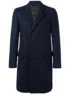 Marc Jacobs Single Breasted Coat, Men's, Size: 48, Blue, Virgin Wool/polyamide/viscose/cotton