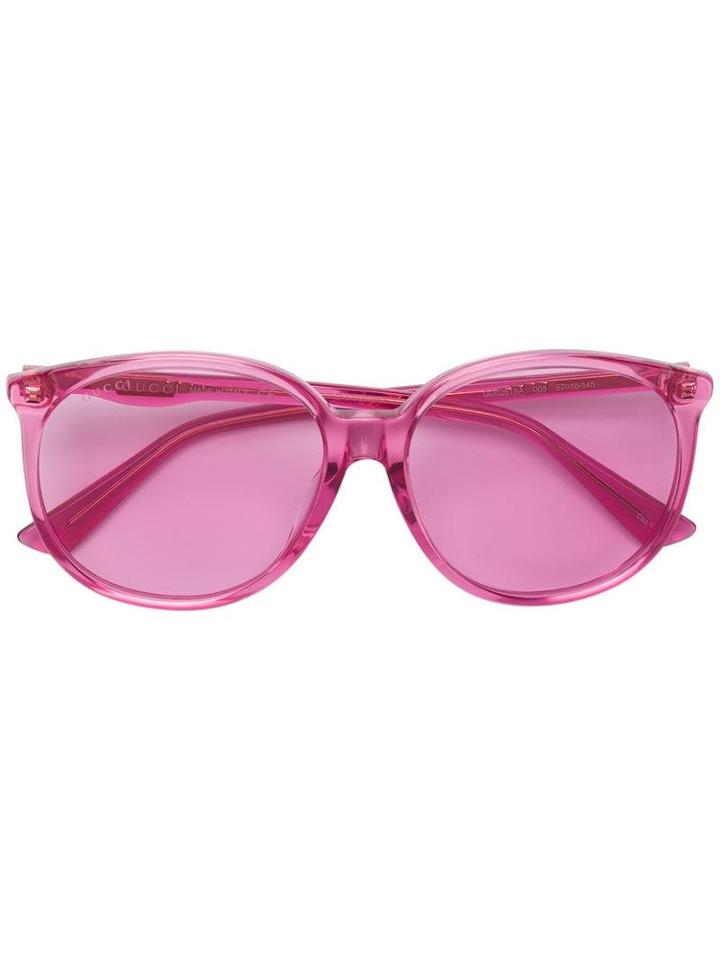 Gucci Eyewear Oversized Rounded Sunglasses - Pink
