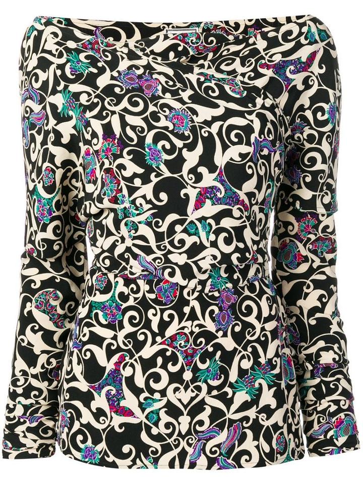 Versace Pre-owned 1990's Arabesque Print Blouse - Black