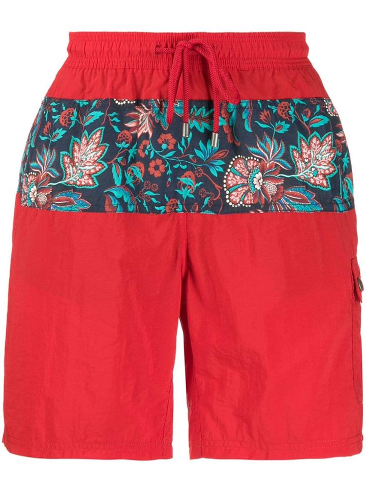 Etro Floral Swim Shorts - Red