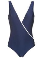 Adriana Degreas Wrap Style Swimsuit - Blue