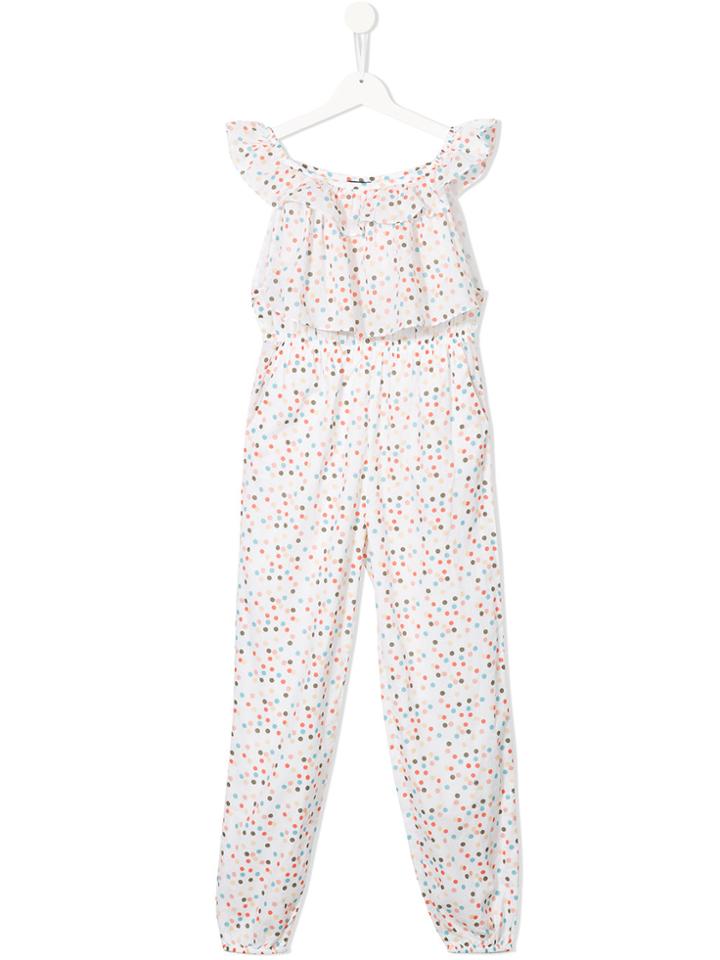 Velveteen Alessandra Confetti Print Jumpsuit - White