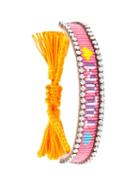 Shourouk 'tulum' Tassel Bracelet, Women's, Pink/purple