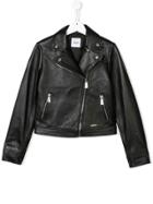 Moschino Kids Teen Biker Jacket - Black