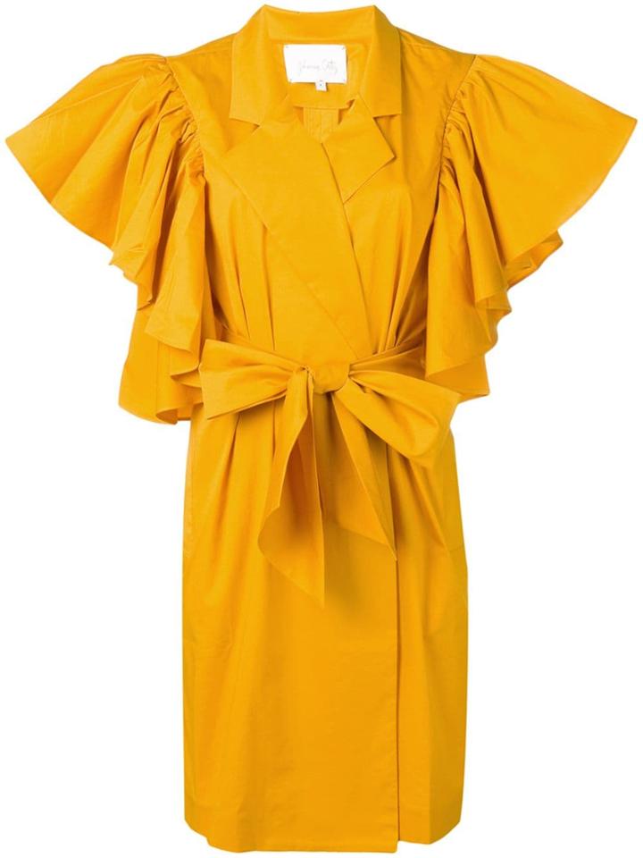Johanna Ortiz Wrap Front Dress - Yellow