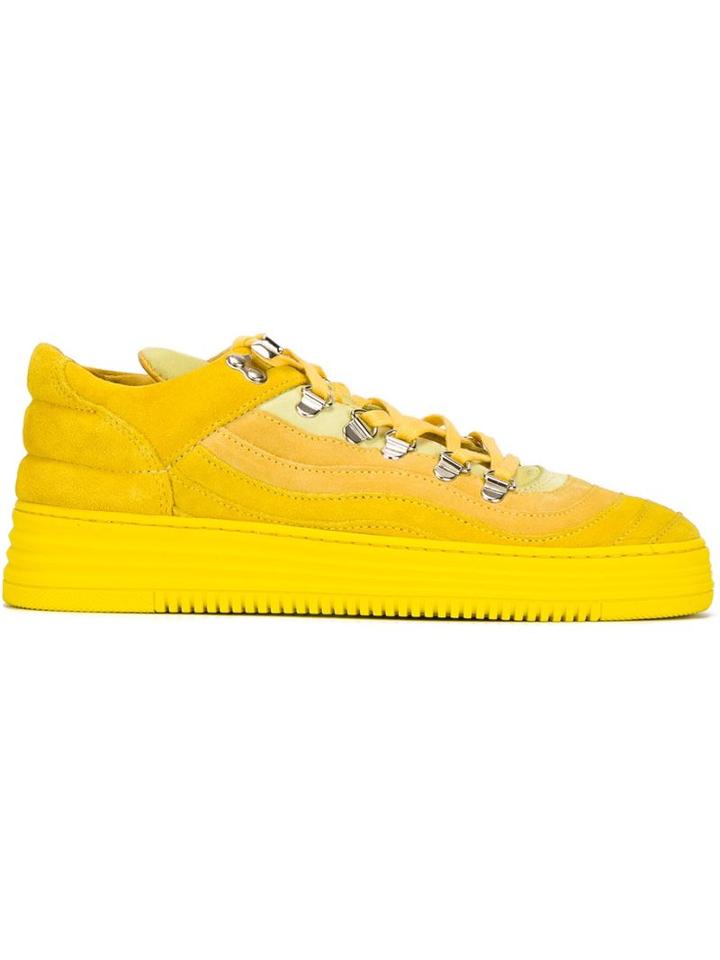 Filling Pieces Mountain Cut Sneakers, Women's, Size: 35, Yellow/orange, Suede/leather/rubber