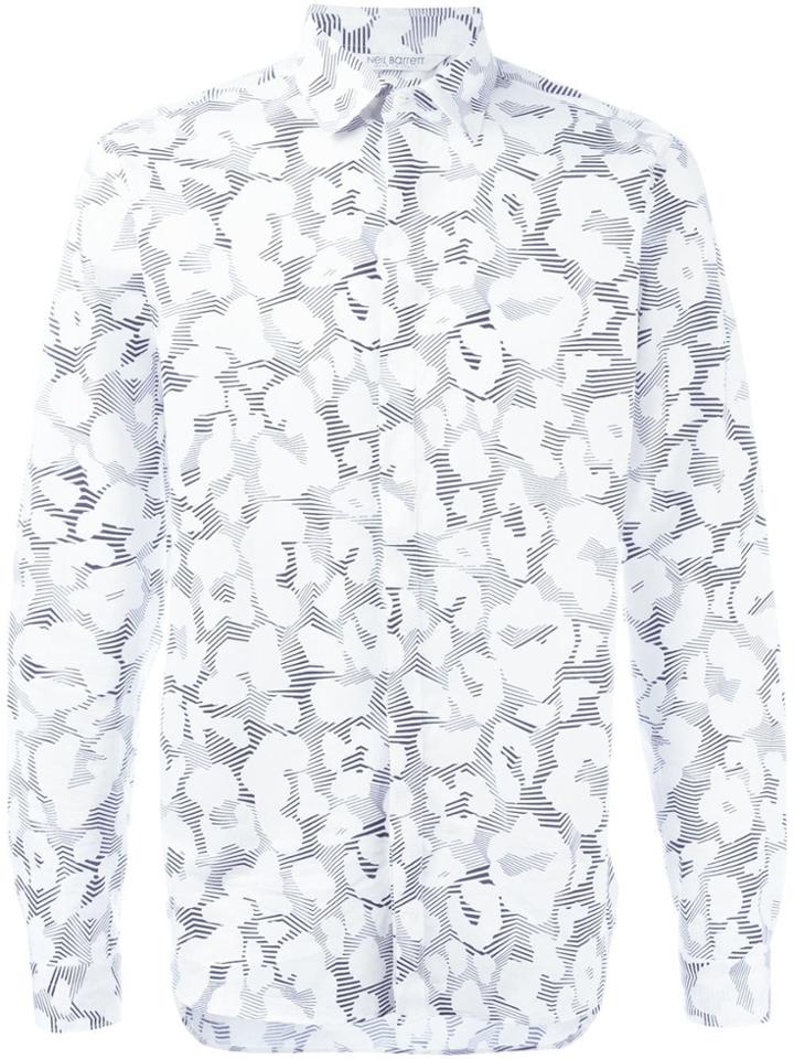 Neil Barrett Leopard Print Shirt - White