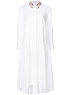 Vivetta Embroidered Collar Shirt Dress - White