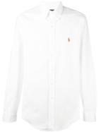 Polo Ralph Lauren Embroidered Logo Shirt, Men's, Size: Medium, White, Cotton/spandex/elastane
