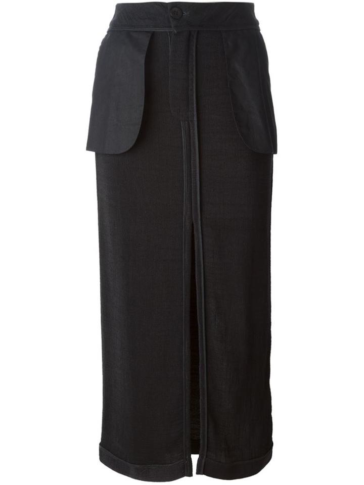 John Galliano Vintage Inside-out Skirt, Women's, Size: 36, Black