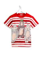 Dolce & Gabbana Kids Painterly Monkey Print T-shirt, Boy's, Size: 10 Yrs, Red