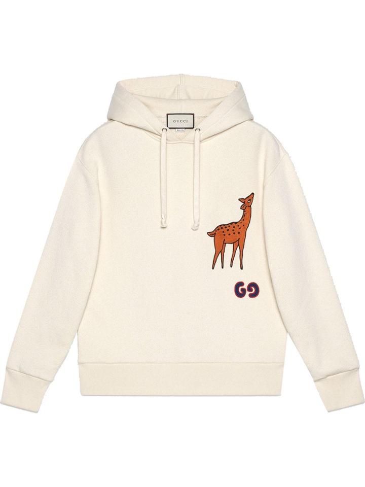 Gucci Patch Detail Hoodie - White