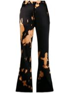 Marques'almeida Spotted Print Flared Trousers - Black