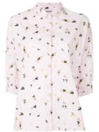 Essentiel Antwerp Embroidered Three-quarter Sleeve Shirt - Pink &