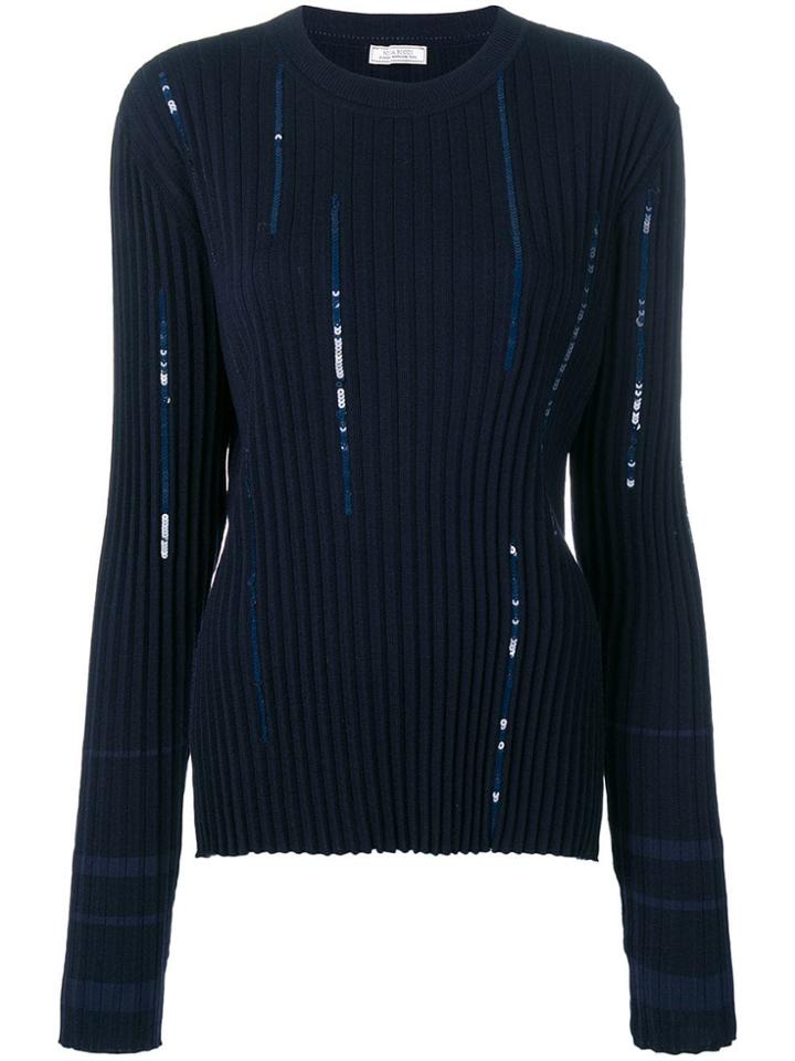 Nina Ricci Sequinned Jumper - Blue