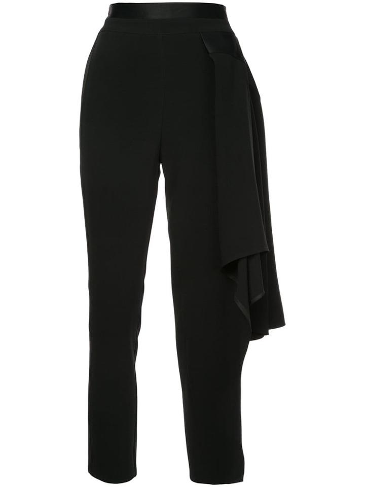 Valery Kovalska Cropped Asymmetric Trousers - Black