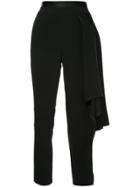 Valery Kovalska Cropped Asymmetric Trousers - Black