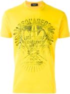 Dsquared2 Logo T-shirt, Men's, Size: L, Yellow/orange, Cotton