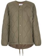 En Route Quilted Snap Button Jacket - Green
