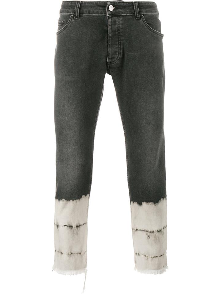 Palm Angels Cropped Jeans, Size: 30, Black, Cotton/spandex/elastane/polyester