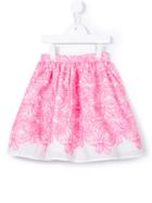 Charabia - Embroidered Skirt - Kids - Cotton - 2 Yrs, Pink/purple