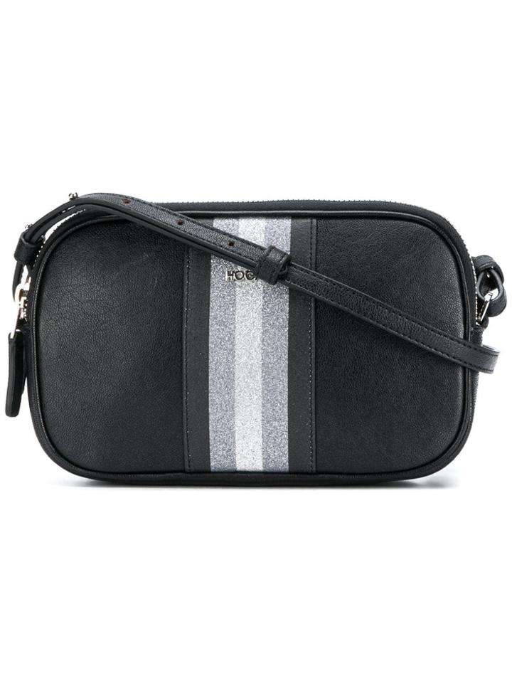Hogan Glitter Effect Crossbody Bag - Black