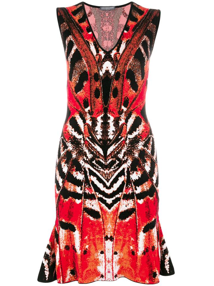 Alexander Mcqueen Signature Print Dress - Red